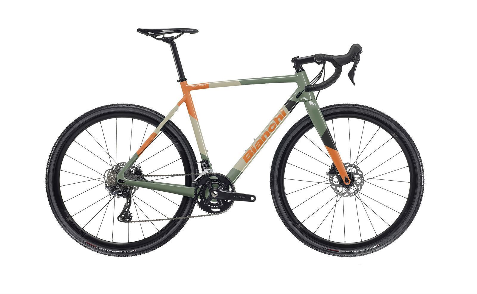 Bicicleta Ciclocrós BIANCHI ZOLDER PRO GRX610 1x12S.  Tangerine Orange / White - Desert Green Matt - Imagen 1