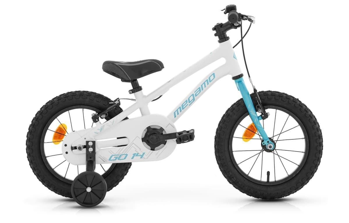 Bicicleta Infantil MEGAMO 14" GO. Blanco/Azul claro - Imagen 1