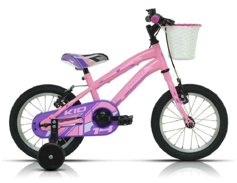 Bicicleta Infantil MEGAMO 14" KID con Cesta, color Rosa. ÚLTIMA UNIDAD - Imagen 1