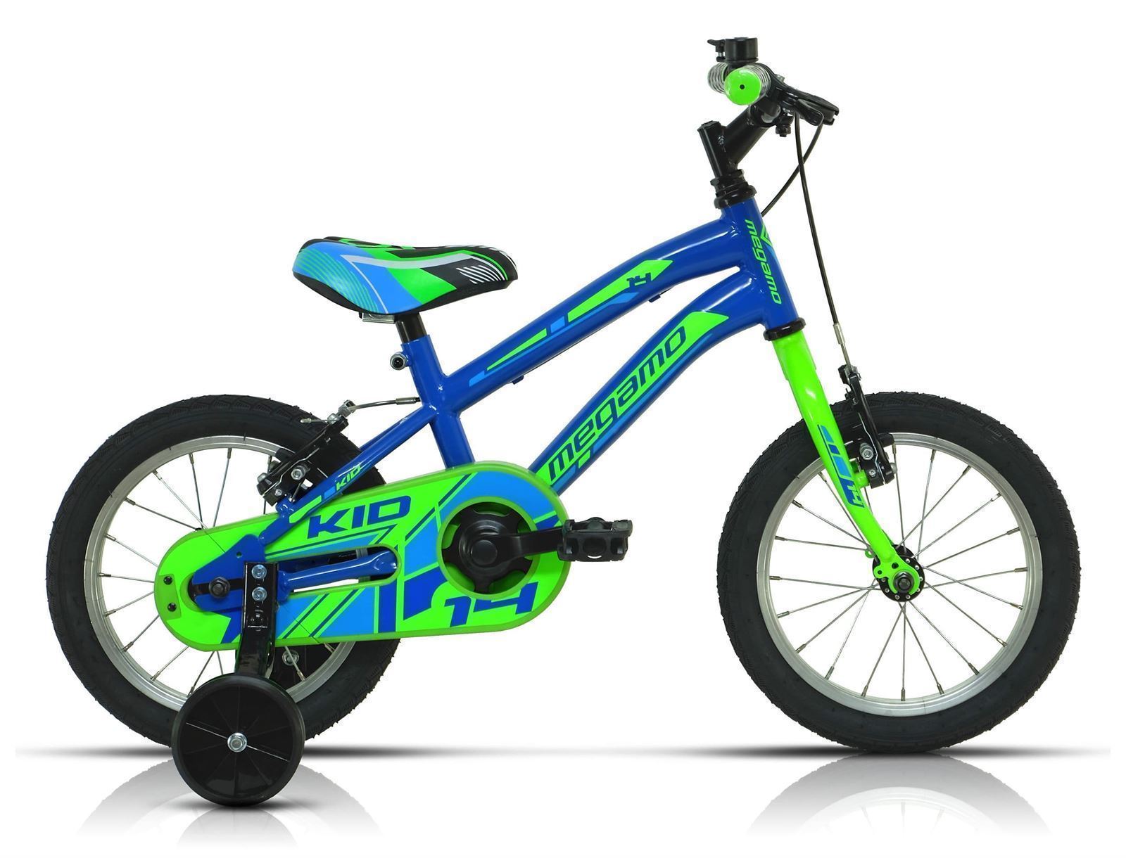 Bicicleta Infantil MEGAMO MTB 14¨ KID - Azul / Verde - Imagen 1