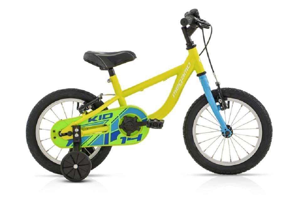 Bicicleta Infantil MEGAMO MTB 14¨ KID LTD "Verde/amarillo" - Imagen 1