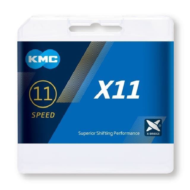 Cadena KMC 11V X11 118 eslabones, color plata - Imagen 1