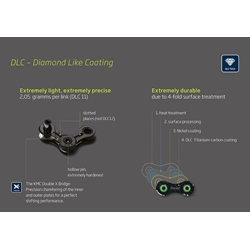 Cadena KMC 11V X11SL Ti-N dorada, 118 eslabones - Imagen 2