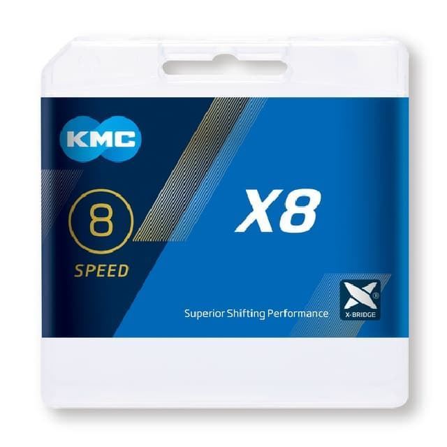 CADENA KMC X8 114P.INDEX 8V, plata - Imagen 1