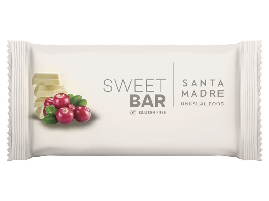 Caja de barritas energéticas SANTA MADRE de avena OATCAKE BAR - "CHOCOLATE BLANCO Y ARÁNDANOS" - 36x60g. - Imagen 1