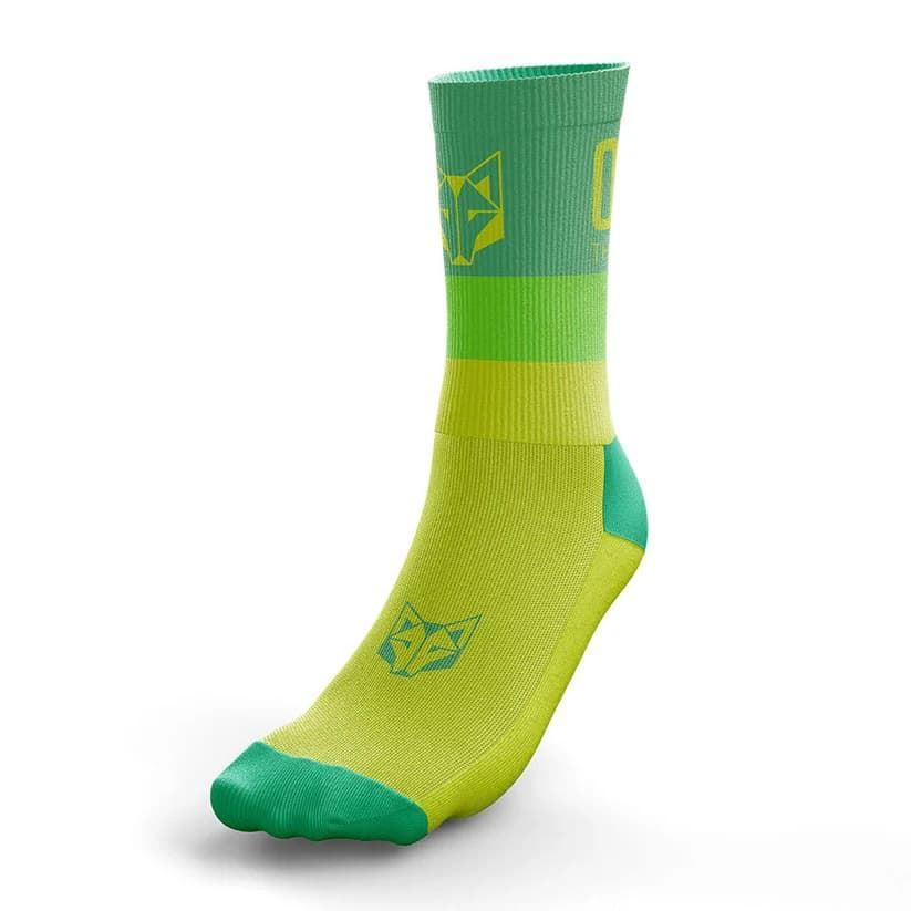 Calcetines Multideporte Medium Cut Amarillo / Verde Flúor - Imagen 1