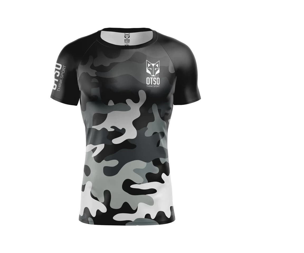 Camiseta OTSO Manga Corta Hombre Grey Camo - Imagen 1