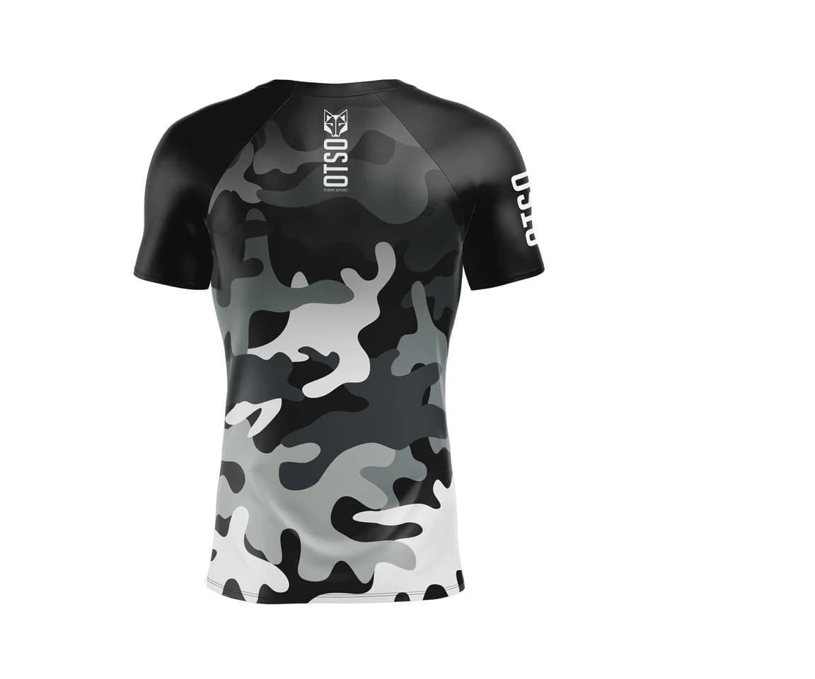 Camiseta OTSO Manga Corta Hombre Grey Camo - Imagen 2