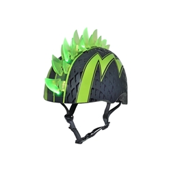 Casco Infantil RASKULLZ Cresta Verde con luz - Imagen 1