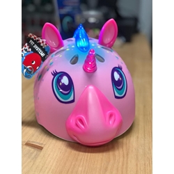 Casco Infantil RASKULLZ Unicornio Rosa con luz - Imagen 1