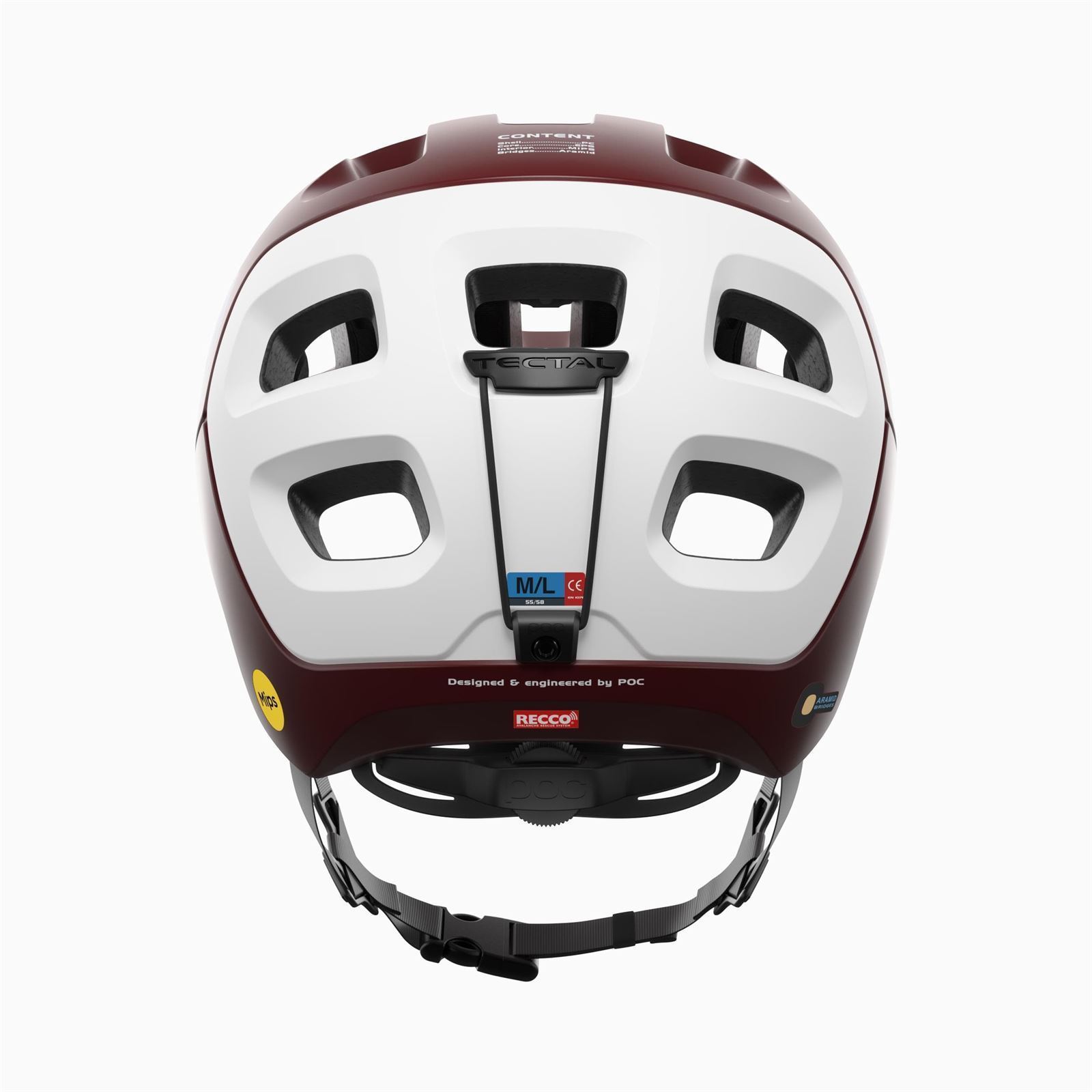 Casco POC TECTAL RACE MIPS "Garnet Red/Hydrogen White Matt" - Imagen 4