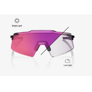 GAFAS 100% AEROCRAFT Gloss Black|Purple Mirror Photochromic Lens - Imagen 1