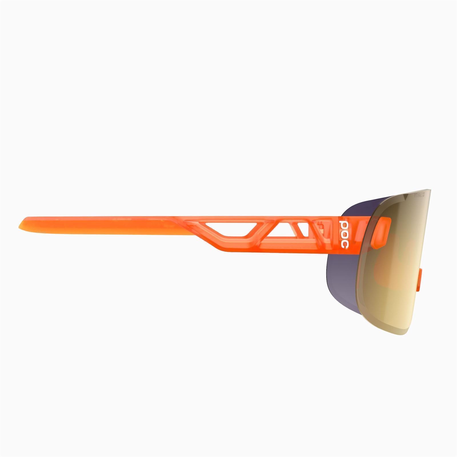 Gafas POC ELICIT "Fluorescent Orange Translucent / Lente: Violet Gold Mirror" - Imagen 3
