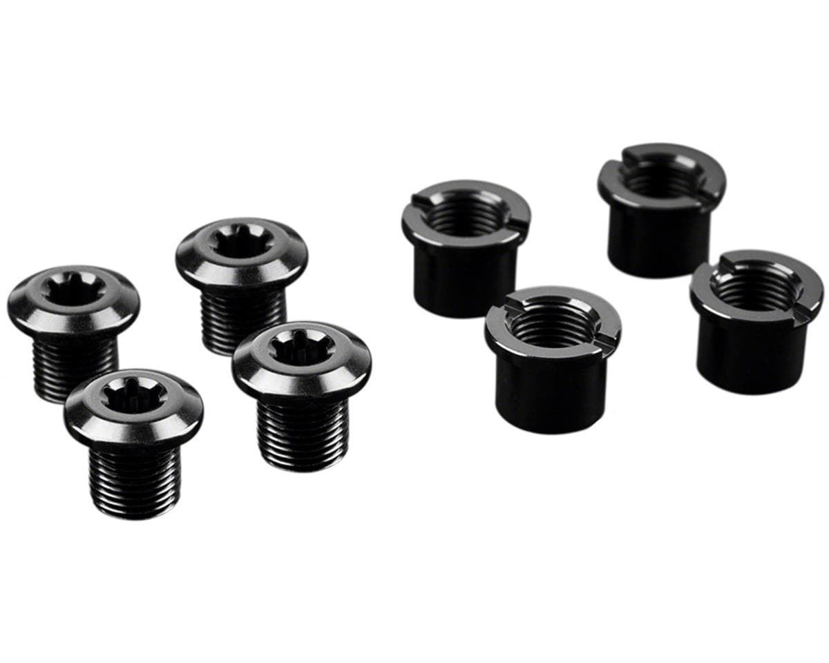 KIT TORNILLOS PLATO 4 BRAZOS CORTOS ALUMINIO NEGRO - Imagen 1