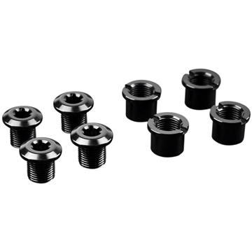 KIT TORNILLOS PLATO 4 BRAZOS CORTOS ALUMINIO NEGRO - Imagen 1