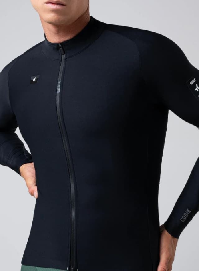 MAILLOT GOBIK MANGA LARGA PACER SOLID HOMBRE "JET BLACK" - Imagen 1