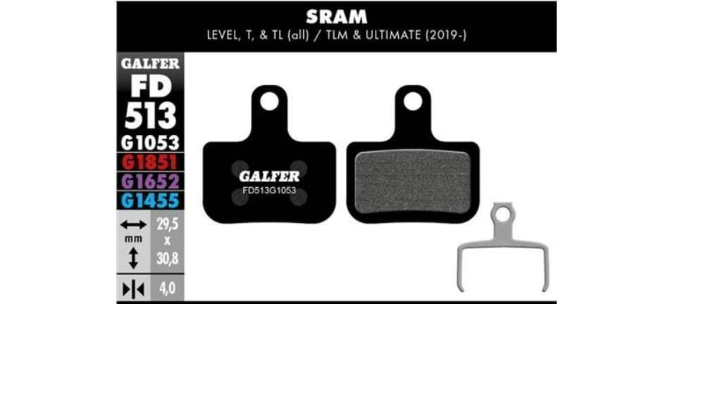 Pastillas de Freno MTB STANDARD BRAKE PAD SRAM LEVEL, T, TL - Imagen 1