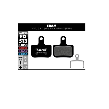 Pastillas de Freno MTB STANDARD BRAKE PAD SRAM LEVEL, T, TL - Imagen 1