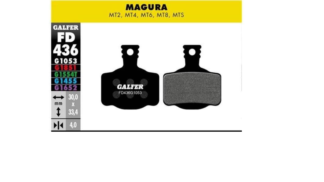 Pastillas de Freno MTB	STANDARD BRAKE PAD MAGURA MT2-4-6-8 - Imagen 1