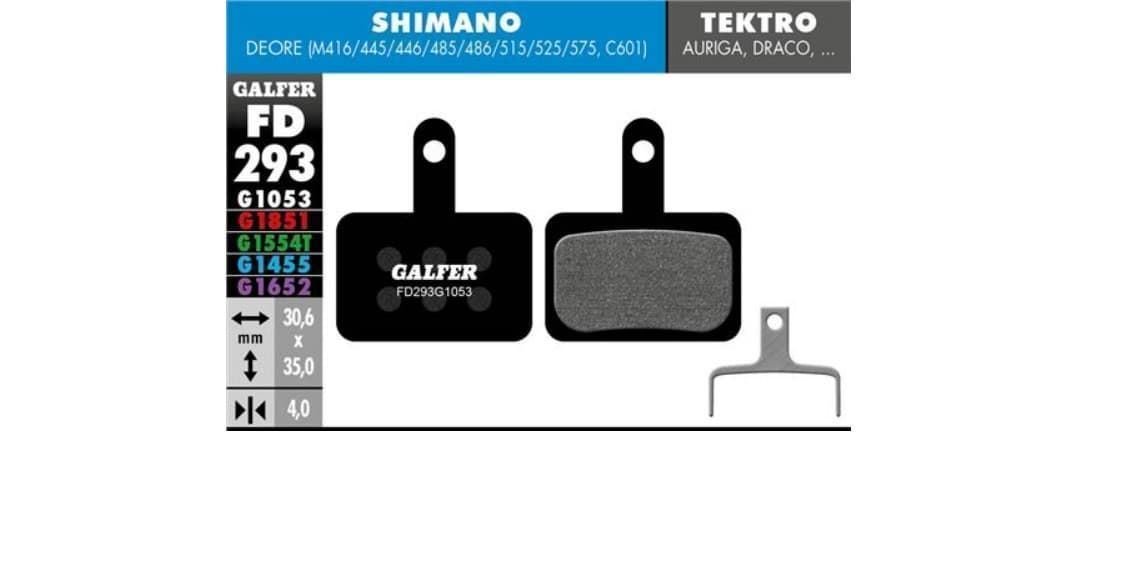 Pastillas de Freno MTB STANDARD BRAKE PAD SHIMANO DEORE - Imagen 1