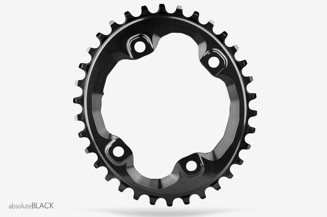 Plato ABSOLUTE BLACK MTB ovalado XT & SLX M8000/MT700 ASSYMETRICAL negro 34T - Imagen 1