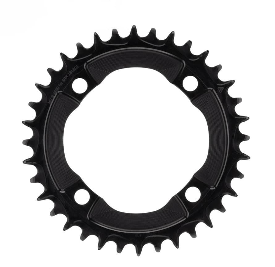 Plato Alugear 38T Redondo 104 bcd Aero Black - Imagen 1
