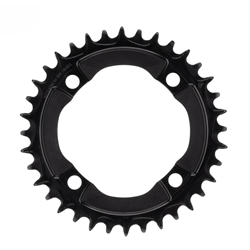 Plato Alugear 38T Redondo 104 bcd Aero Black - Imagen 1