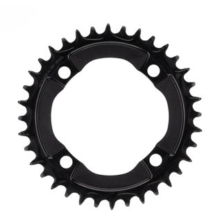 Plato Alugear 38T Redondo 104 bcd Aero Black - Imagen 1