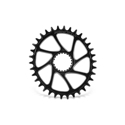 PLATO GARBARUK OVALADO DIRECT MOUNT SHIMANO M7100/M8100 (34T, BLACK) - Imagen 1