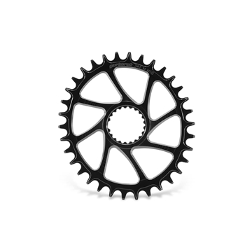 PLATO GARBARUK OVALADO DIRECT MOUNT SHIMANO M7100/M8100 (34T, BLACK) - Imagen 1