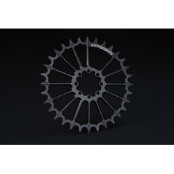 PLATO REDONDO GARBARUK DM MTB CHAINRING FOR SRAM 8-BOLT (ROUND, BOOST, 34T, negro) - Imagen 1