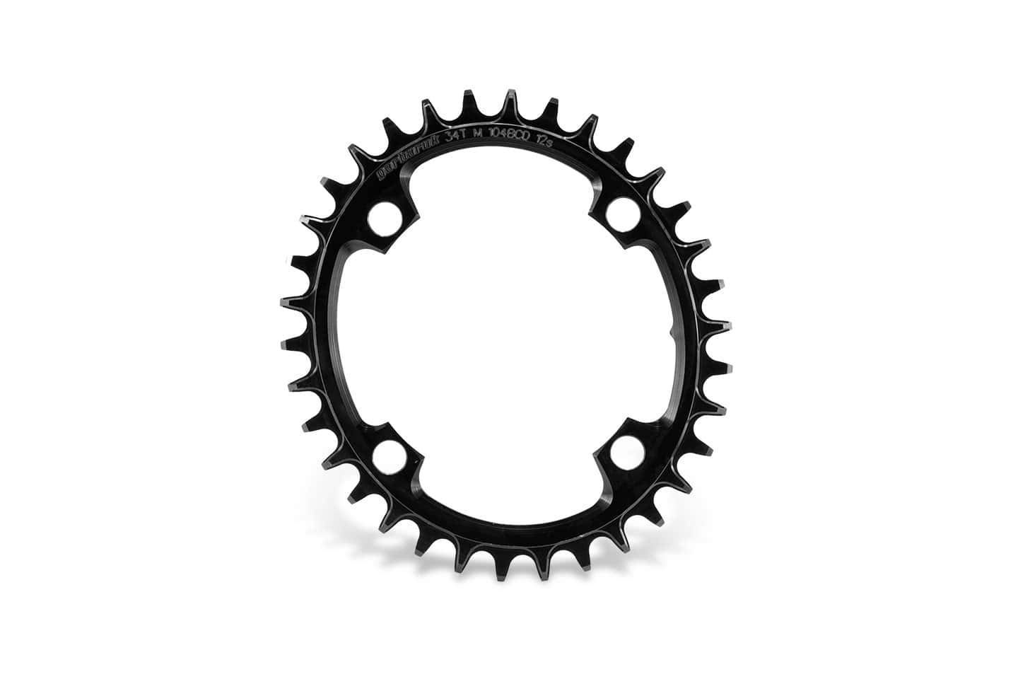 Plato Redondo MTB de GARBARUK, 104 BCD (38T, BLACK) - Imagen 1
